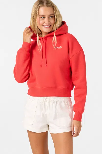O'neill Women's Arden Cropped Hoodie In Red