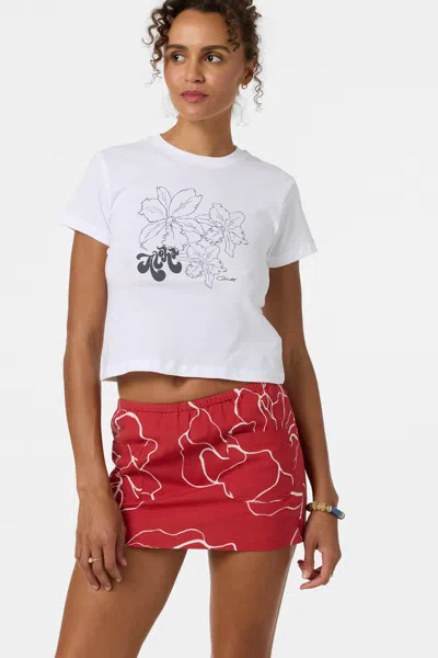 O'neill Women's Ariah Hawaii Fitted T-shirt In White
