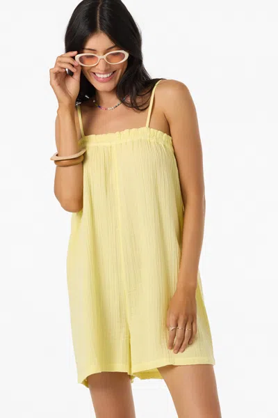 O'neill Audrey Gauze Romper In Neutral