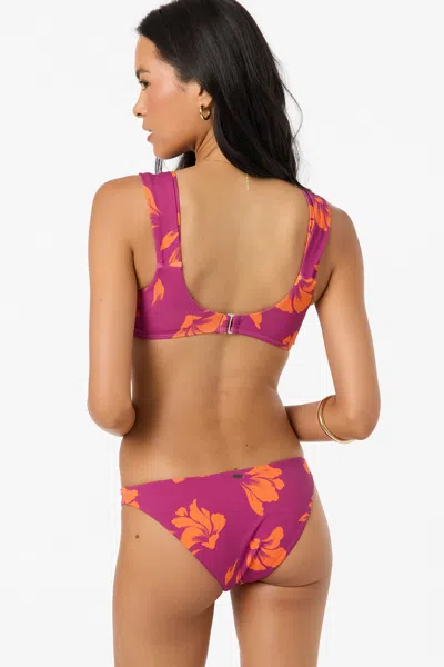 O'neill Women's Avery Painted Floral Rockley Medium Bottoms In Raspberry
