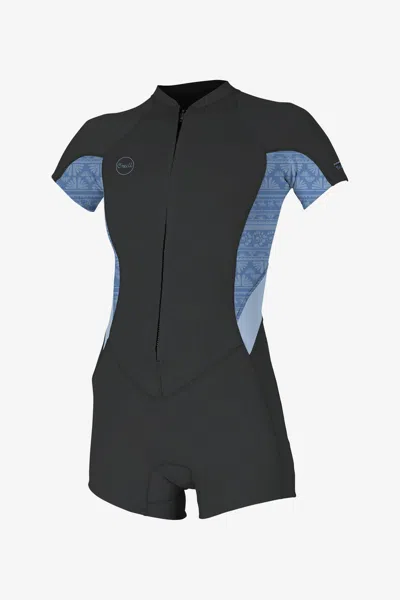 O'neill Women's Bahia 2/1mm Front Zip Spring Wetsuit In Gray