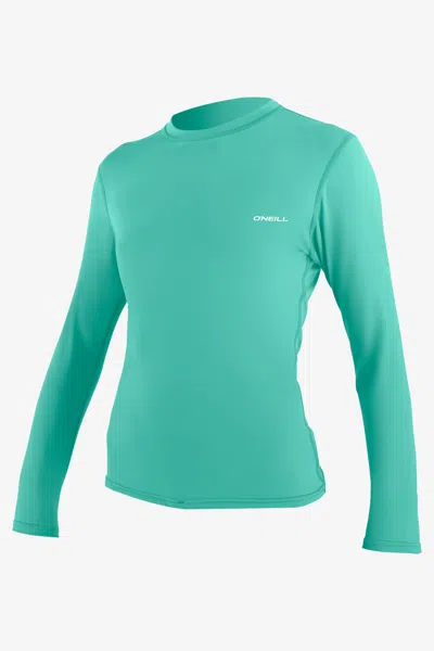 O'neill Women's Basic Skins-2 Long Sleeves Sun Shirt In Green