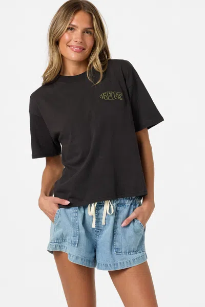 O'neill Women's Board Embroidered Easy T-shirt In Black