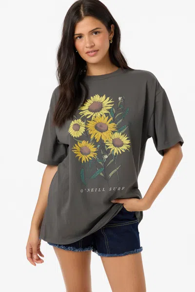 O'neill Women's Botanic Blossom T-shirt In Gray