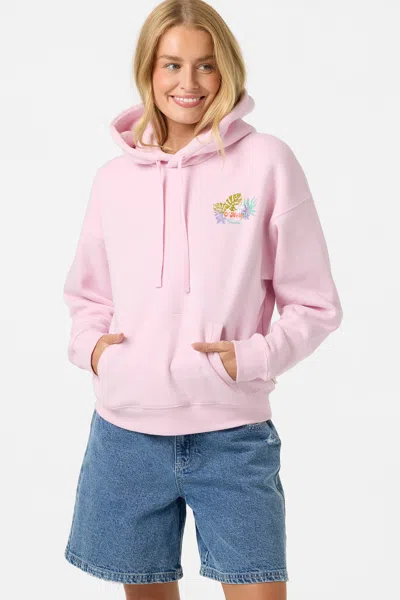 O'neill Women's Botany Fleece Jacket Relaxed Hoodie In Pink