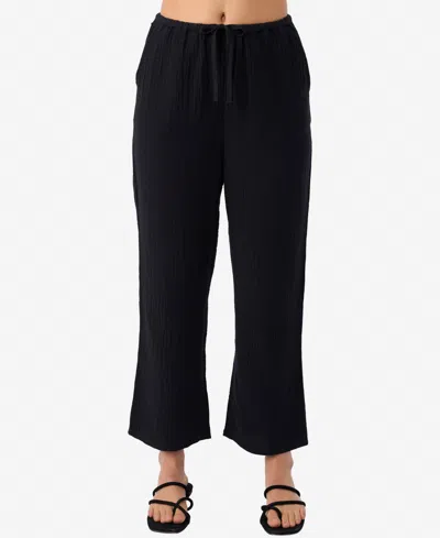 O'neill Women's Brenda Pull-on Wide-leg Pants In Black