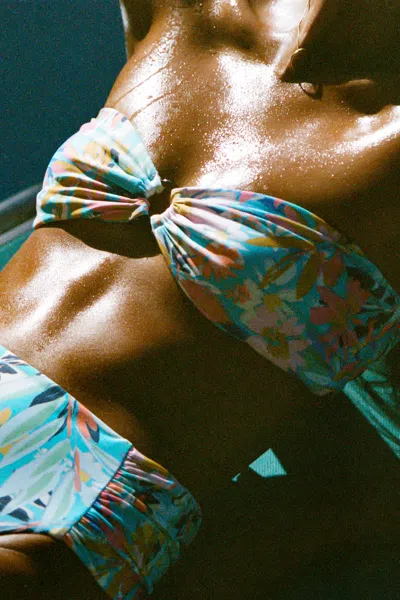 O'neill Women's Brooklyn Fathom Bikini Top In Blue