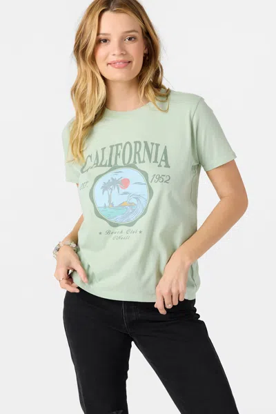 O'neill Women's California Swell T-shirt In Green