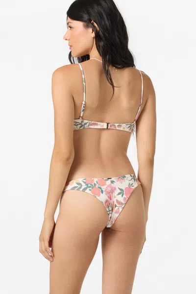 O'neill Women's Camellia Floral Hermosa Skimpy Bottoms In White