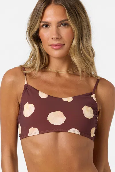 O'neill Women's Camila Shells Rockview Tank Bikini Top In Brown