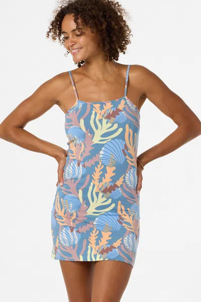 O'neill Cecilia Print Sleeveless Minidress In Blue