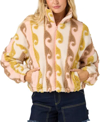O'neill Women's Cordin Fleece Zip-front Jacket In Peach Light