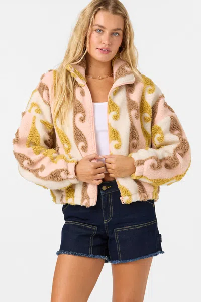 O'neill Women's Cordin High Pile Jacket In Yellow