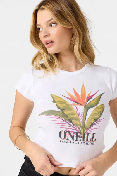 O'neill Women's Costa Palms T-shirt In White