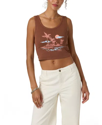 O'neill Women's Cotton Motu Scoop Neck Tank Top In Brown