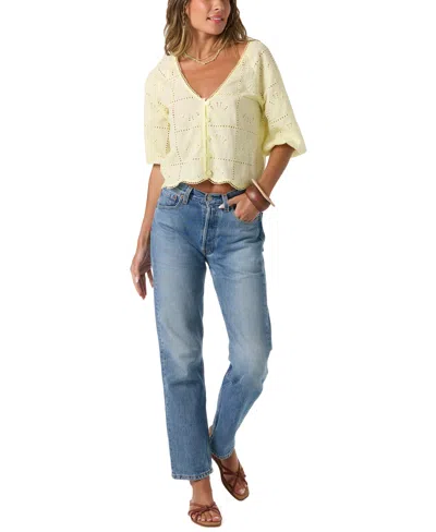 O'neill Women's Cotton V-neck Flora Top In Yellow