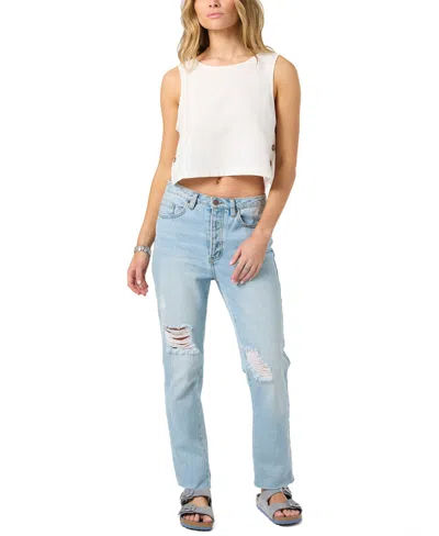 O'neill Women's Crewneck Woven Tank Top In White