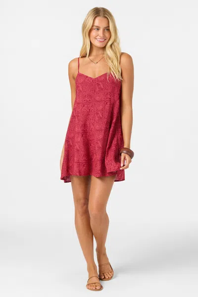 O'neill Women's Darcy Aria Doodle Mini Dress In Red