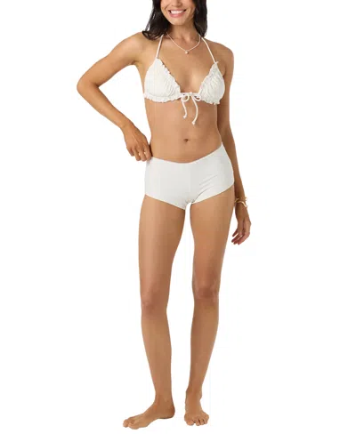 O'neill Women's Darling Daisy Surfs Up Pull-on Short In White
