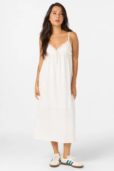 O'neill Women's Dayna Solid Midi Dress In White