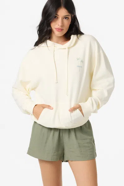 O'neill Women's Drift Hoody Pullover Fleece Jacket In White