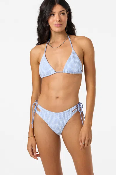 O'neill Women's Driftwood Dobby Venice Triangle Bikini Top In Blue