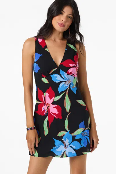 O'neill Eloise Floral Print Sleeveless Minidress In Blue