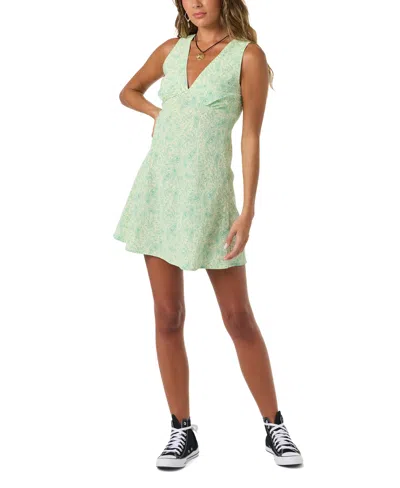 O'neill Eloise Paisley Cotton Minidress In Neutral