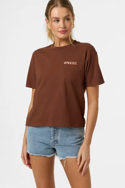 O'neill Women's Escape Easy T-shirt In Brown