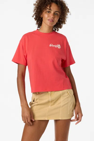 O'neill Women's Hibiscus Easy T-shirt In Red