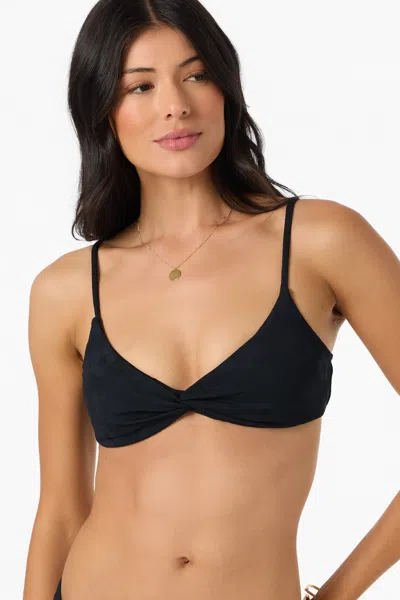 O'neill Women's Hibiscus Tide Malibu Bralette Bikini Top In Black