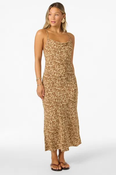 O'neill Holly Floral Print Maxi Dress In Neutral