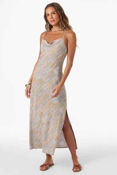O'neill Holly Stripe Maxi Dress In Brown