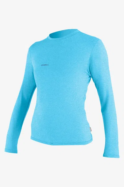 O'neill Women's Hybrid Long Sleeves Sun Shirt In Blue
