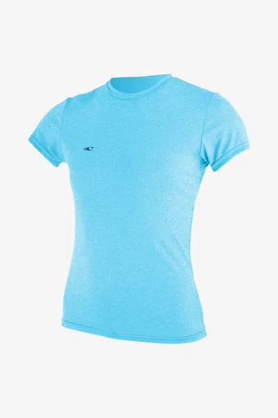 O'neill Women's Hybrid Short Sleeves Sun Shirt In Blue