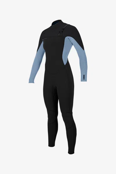 O'neill Women's Hyperfreak 4/3+mm Chest Zip Full Wetsuit In Black