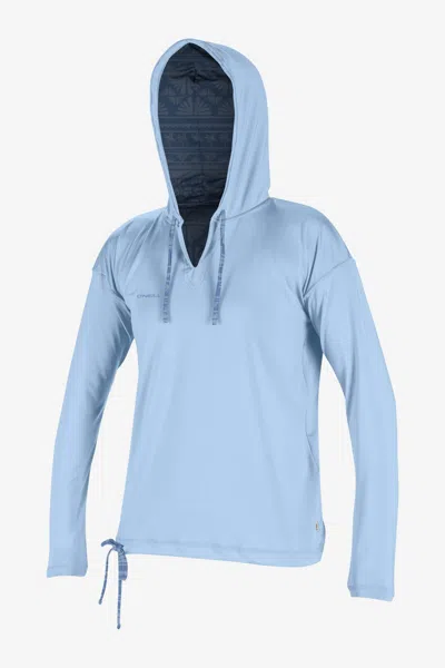 O'neill Women's Hyperfreak Skins Long Sleeves Hoodie In Blue