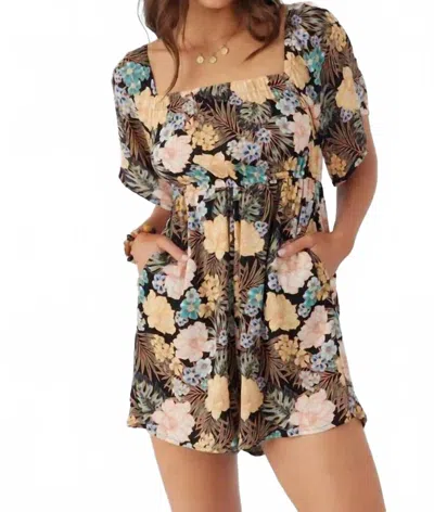O'neill Women's Jaslynn Tropical Romper In Black