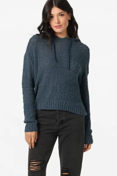O'neill Women's Jayne Solid Long Sleeve Sweater In Blue