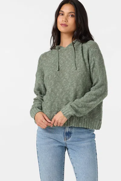 O'neill Women's Jayne Solid Long Sleeve Sweater In Green