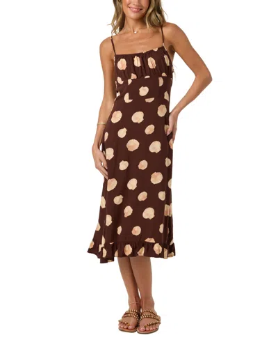 O'neill Women's Jorgie Camila Adjustable-strap Midi Dress In Chocolate