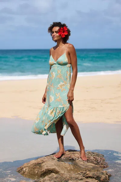 O'neill Julez Tiki Cover-up Sundress In Green