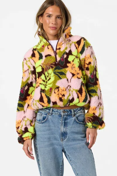 O'neill Women's Kacey High Pile 1/2 Zip Jacket In Multi