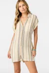 O'neill Juniors' Kamilla Striped Romper In Neutral