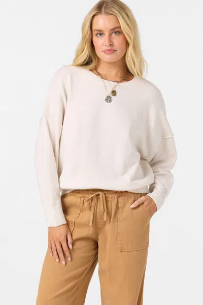 O'neill Women's Kari Long Sleeve Sweater In White