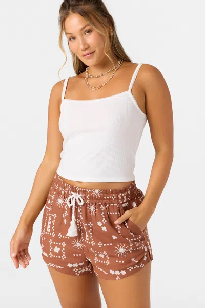 O'neill Women's Keagan Abstract Beach Shorts In Brown