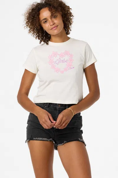 O'neill Women's Leah Hawaii Fitted T-shirt In White