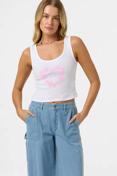 O'neill Women's Leah Hawaii Scoopneck Tank Top In White