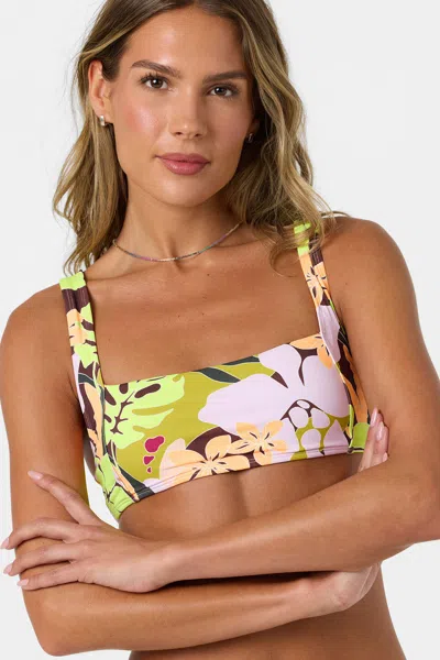 O'neill Women's Leah Tropical Geo Westwater Tank Bikini Top, Size D, Elastane/polyamide, Best Women's Swimwe In Multi