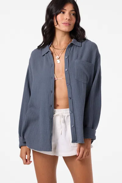 O'neill Women's Leni Relaxed Long Sleeve Top In Slate